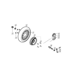Hinterrad - Bremse Kymco Filly 4-Takt Silber