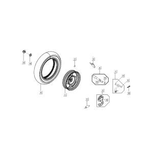 Hinterradbremse Kymco New Sento 4-Takt 50i blau