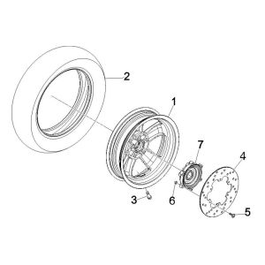 Hinterrad Vespa GTV 250 4T 4V IE