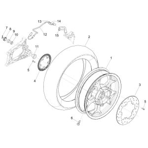 Piaggio MP3 300 ie E4 LT BUSINESS Hinterrad - SPORT NOABS-ABS 2016 - 2018 (EMEA)