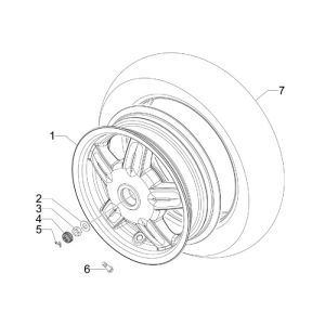 Hinterrad Vespa S 2-Takt