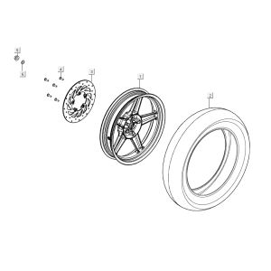 Hinterrad AGILITY 16+ 4T 200i Matt Metallic Hellblau