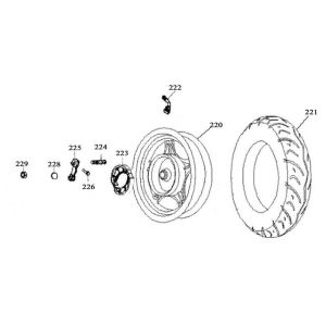 Hinterrad AGM Retro Extra grün
