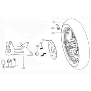Hinterrad Benzhou ZN50QT-36 creme