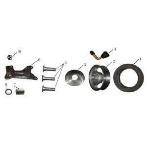 Hinterrad China LX weiß