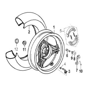 Hinterrad Generic Xor weiß 2007 2-Takt 25