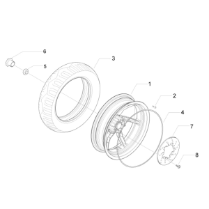 Hinterrad Gilera Runner 50 SP 2010-2017