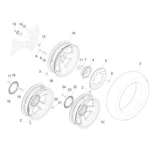 Hinterrad GTS 125 IE