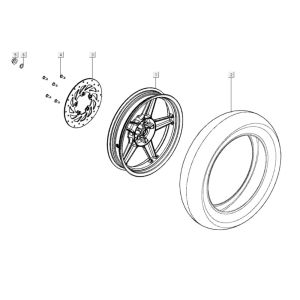 Hinterrad Kymco Agility City 16 200i