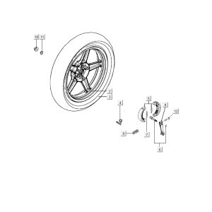Hinterrad Kymco City 16' 4-Takt weiß