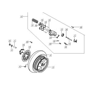 Hinterrad Kymco Grand Dink 250cc