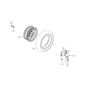 Kymco Like Hinterrad ab 2018