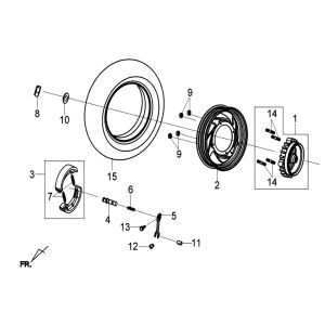 Hinterrad/ Haupständer Sym Mio