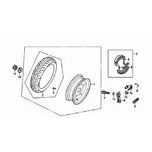 HINTERRAD Sym Orbit II Euro 4 Mattgrau