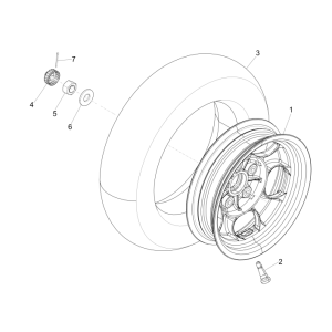 Hinterrad Piaggio Zip 50 SP 2006-2013
