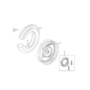 Hinterrad Rover Fun 4-Takt