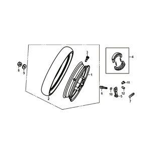 Hinterrad Sym Jet 14