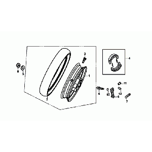 Sym Mio 50I Hinterrad