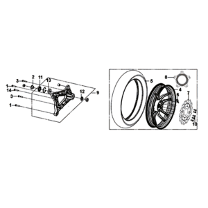 Sym Symphony ST 200I Hinterrad