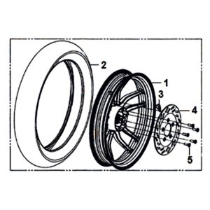 Hinterrad Sym Symphony ST euro4
