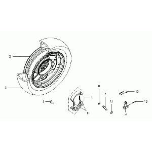 Hinterrad SYM VS125 Euro3