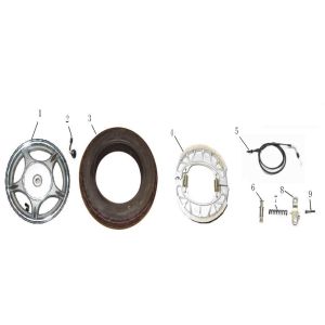 Hinterrad Turbo Cx-50 4-Takt