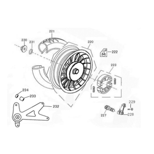 Hinterrad Turbo RL dunkelblau