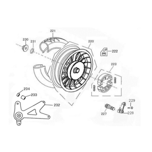 Hinterrad Vom Riva Sport schwarz