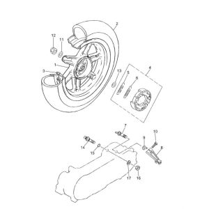 Hinterrad Yamaha Jog-R LC 2-Takt