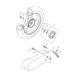 Hinterrad Yamaha Neos 2-Takt (2003 bis 2008)