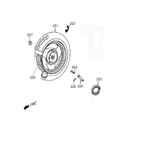 Hinterrad Sun Snail blau