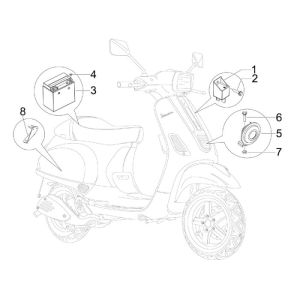 Batteriehorn Vespa S 2-Takt