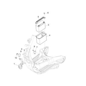 Batteriehorn Vespa Sprint 25km 4-Takt-2-Ventil