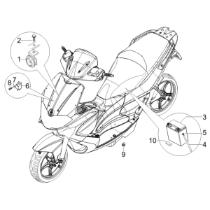 Fernschalter - Batterie - Hupe Gilera Runner 50 SP 2010-2017