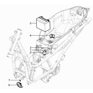 Fernschalter - Batterie - Hupe Piaggio Beverly 125 RST 4T 4V IE E3 2010-2015 (EMEA)