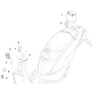 Fernschalter - Batterie - Claxon Piaggio Liberty 50 4-Takt