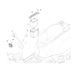 Fernschalter - Batterie - Hupe Vespa GTS 125 4T E5 ABS 2021 (EMEA)