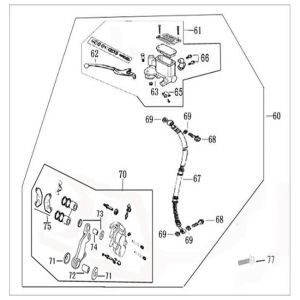Bremse rechts China Joy /Legend