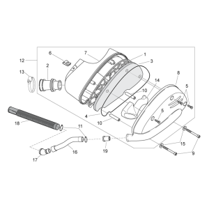 Airbox II Aprilia SR 50 H2O dH+Vergaser 2004-2009