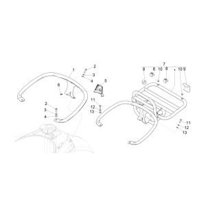 Hinterer Gepäckträger für Vespa GTS 125 4T E5 ABS 2021 (EMEA)