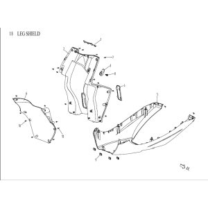 Beinschild - Verkleidung unten China Venom schwarz