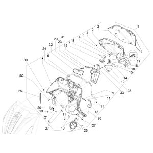 Piaggio Beverly 300 IE ABS E4 2016 - 2020 Frontschild (EMEA)