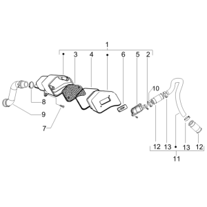 Gilera Runner 50 SP 2010-2017 sekundäres Luftversorgungsgehäuse
