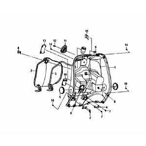 Polsterung Innen Frontplatte Sym Fiddle III mattgrau
