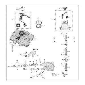 Kraftstofftank - Öltank 2 Peugeot Speedfight 3 LC 2-Takt