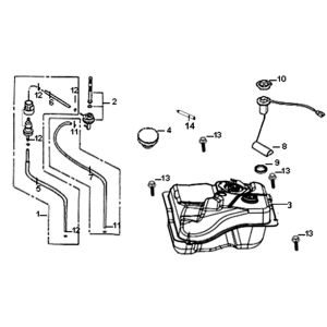 Benzintank - Benzin-Glotter Sym Symphony ST euro4