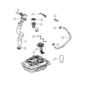 Benzintank AGILITY 16+ 4T 200i Matt Metallic Hellblau