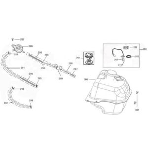Benzintank AGM SP50 dunkelblau