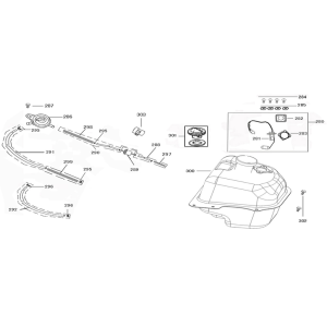 Benzintank AGM Star50 cremegrün