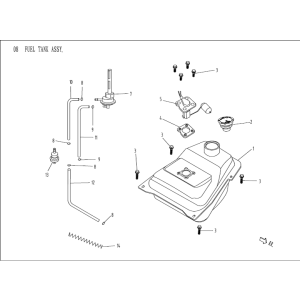 Benzintank AGM Venom weiß